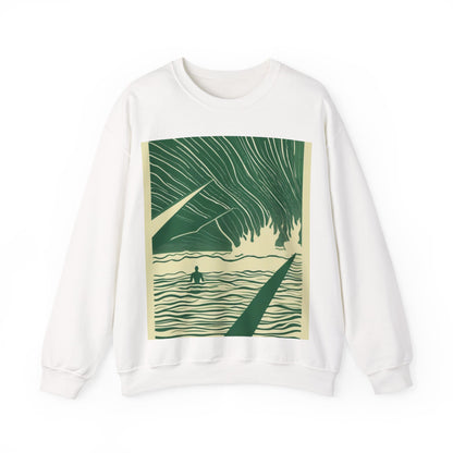 boostlete-mile-by-mile-icon-swimmer-motion-isometric-0078 — Unisex Heavy Blend Crewneck Sweatshirt (Gildan)