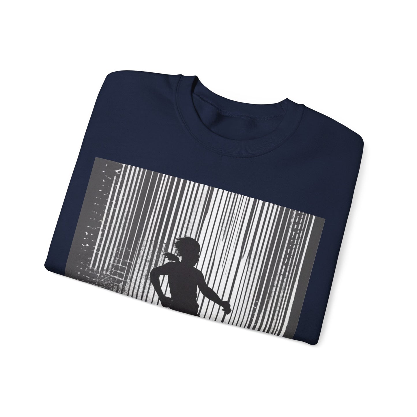 boostlete-am-crew-scene-hurdler-halftone-badge-0956 — Unisex Heavy Blend Crewneck (G18000)