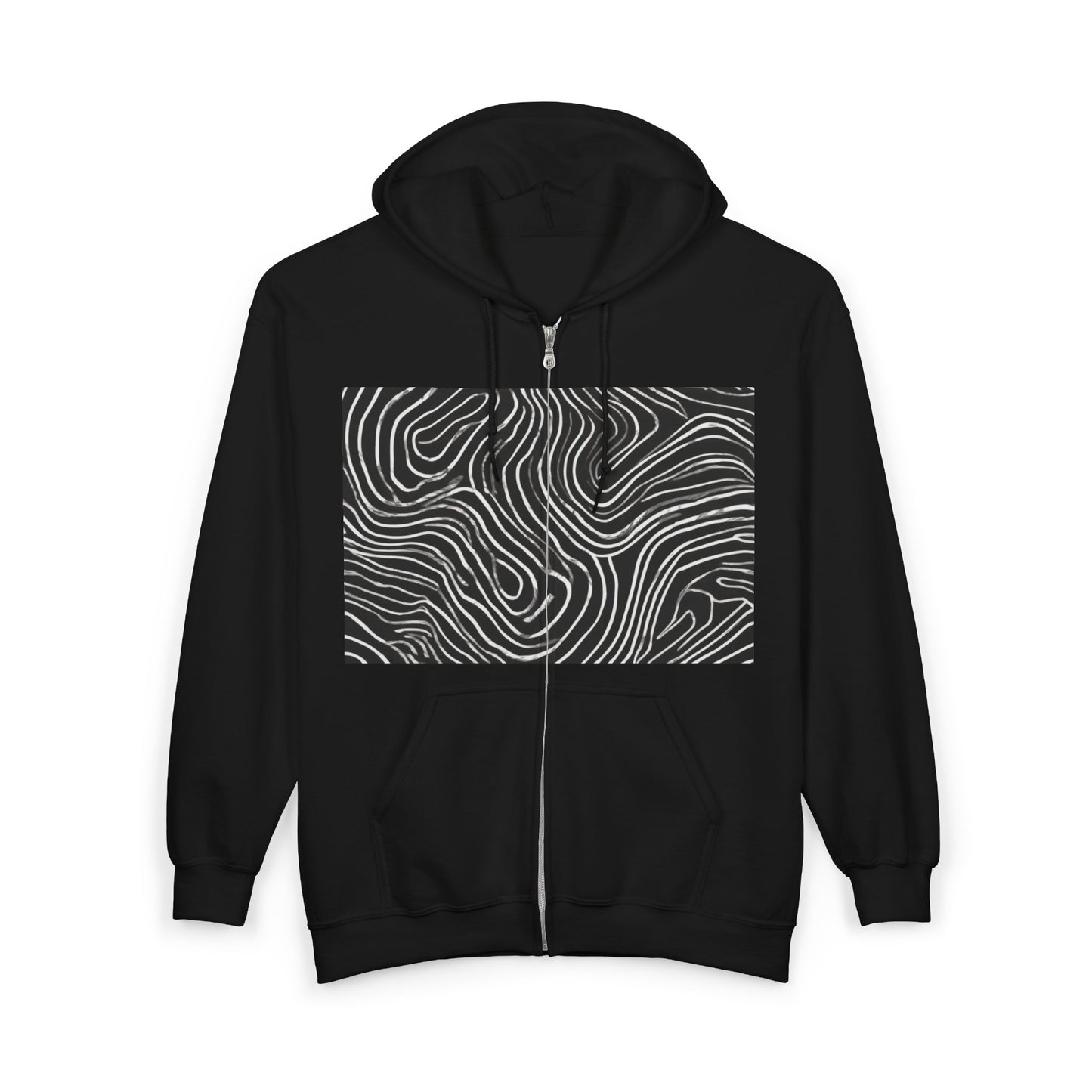 boostlete-field-day-pattern-topographic-badge-0307 — Unisex Heavy Blend Full-Zip Hooded Sweatshirt