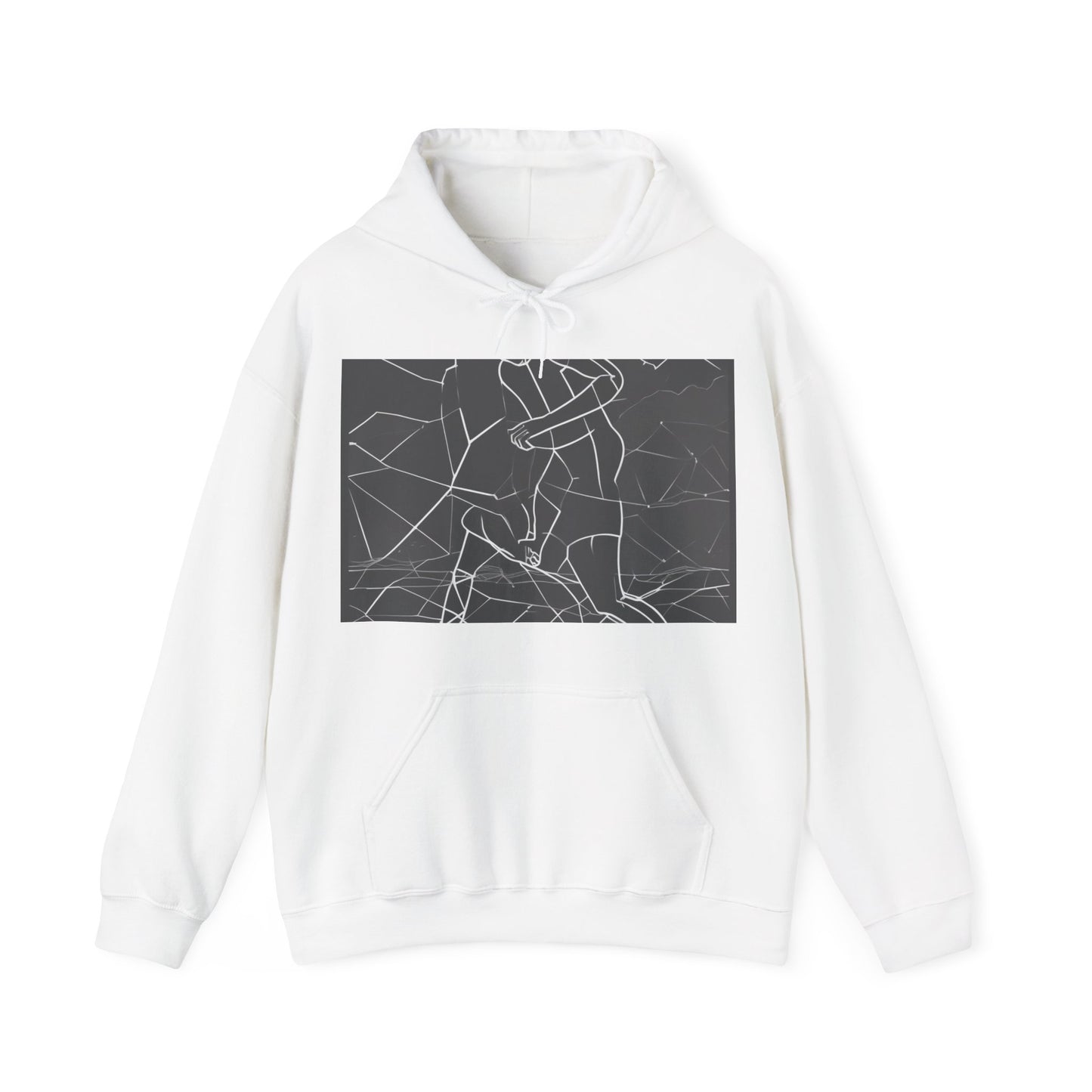 boostlete-pr-season-scene-runner-outline-geometric-1072 — Unisex Heavy Blend Hoodie (G18500)