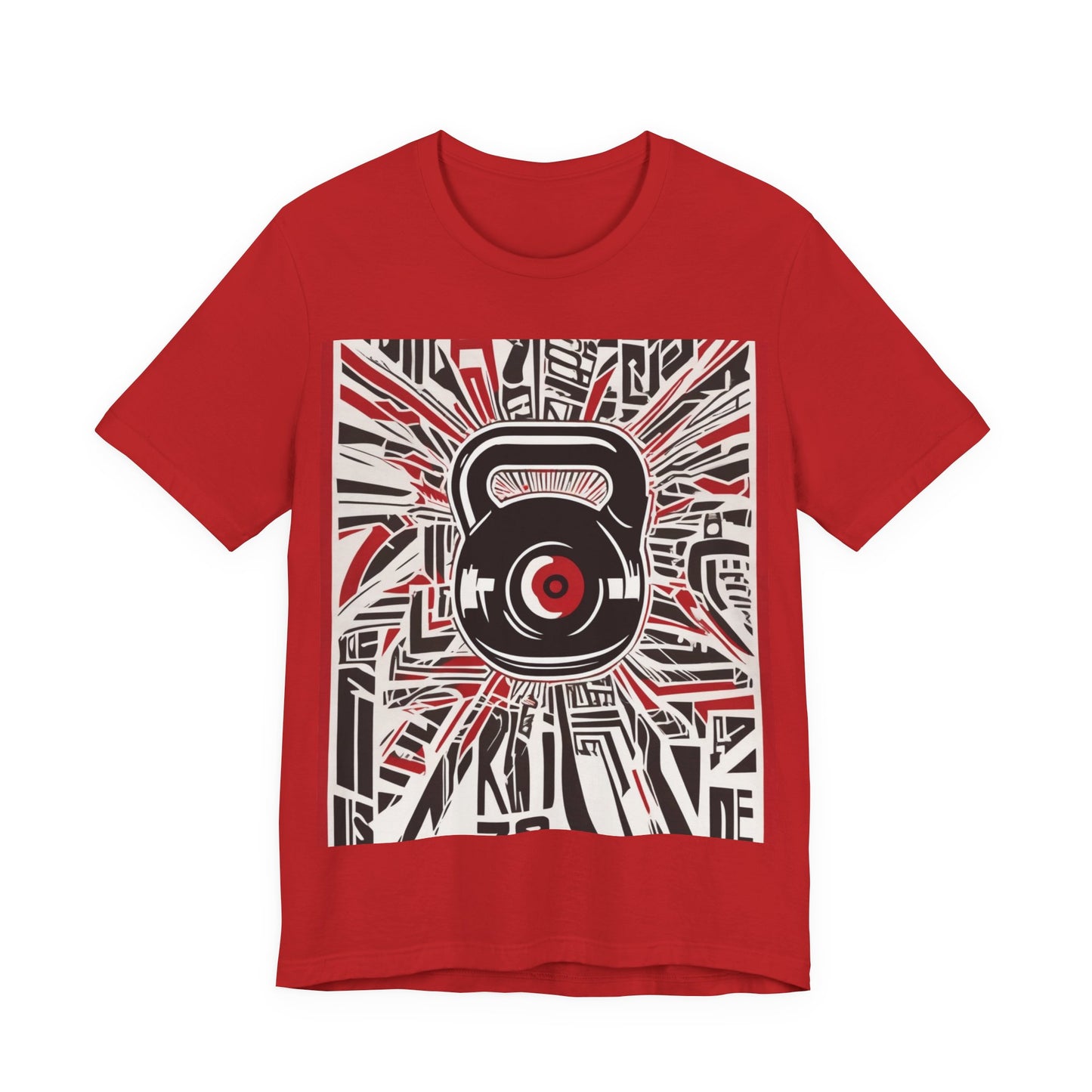 boostlete-recovery-progress-icon-kettlebell-outline-industrial-0366 — Unisex Jersey Short Sleeve (B+C 3001)