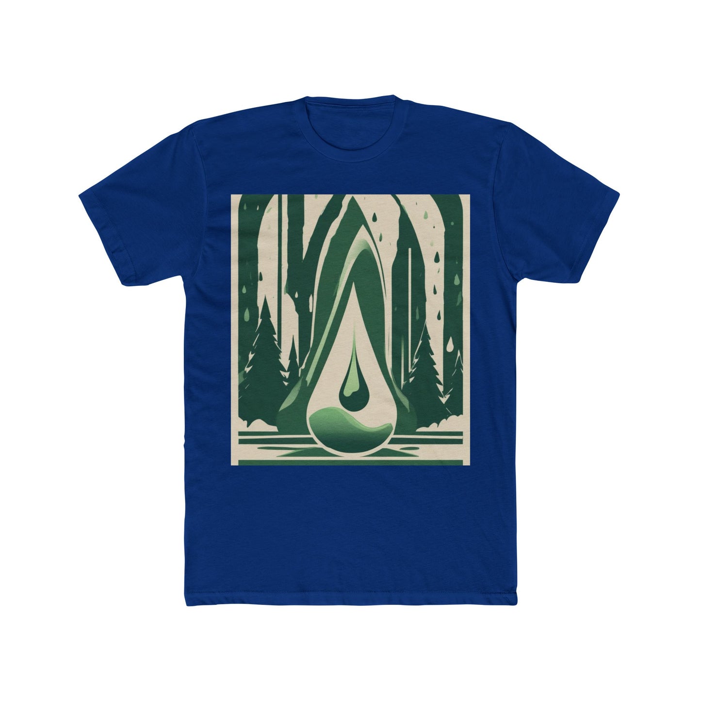 boostlete-quiet-power-icon-water-glitch-retro-0186 — Unisex Cotton Crew Tee (NL 3600)