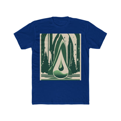 boostlete-quiet-power-icon-water-glitch-retro-0186 — Unisex Cotton Crew Tee (NL 3600)