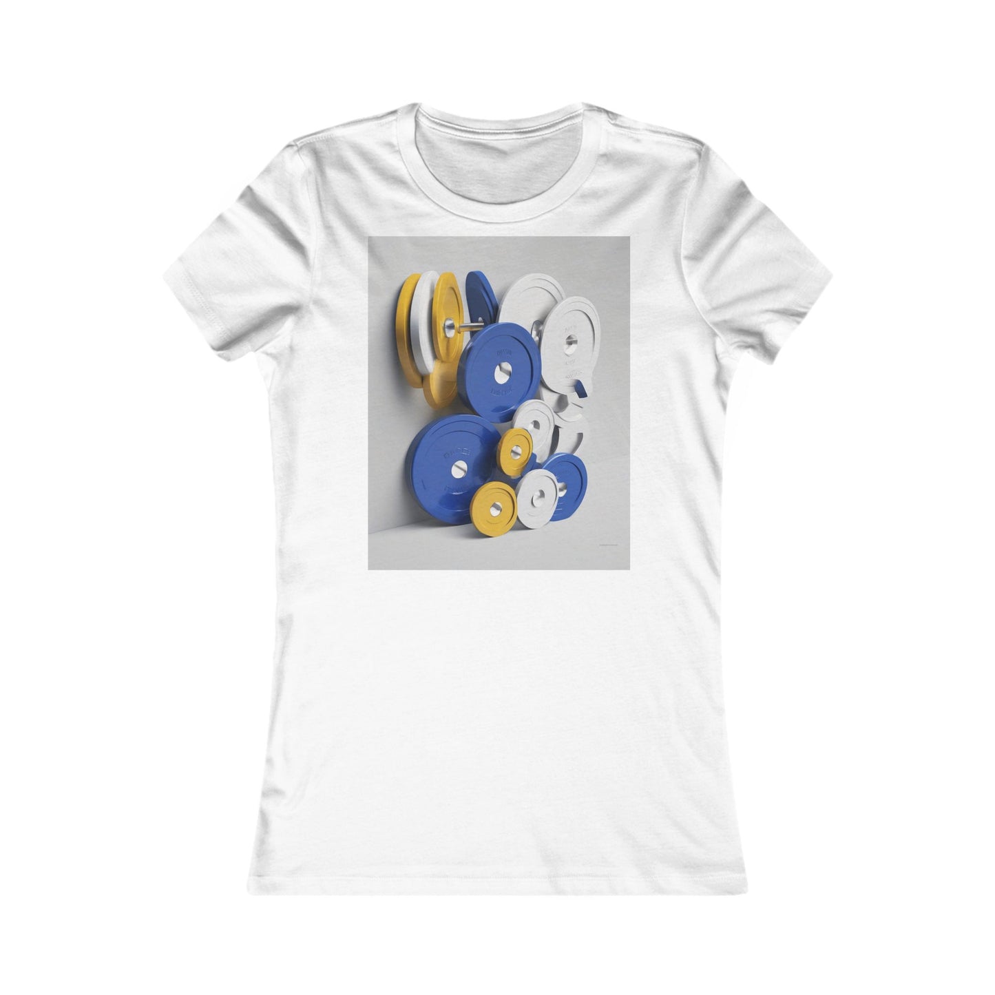 boostlete-field-day-icon-barbell-offset-geometric-0150 — Women's Favorite Tee (B+C 6004)