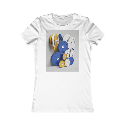 boostlete-field-day-icon-barbell-offset-geometric-0150 — Women's Favorite Tee (B+C 6004)