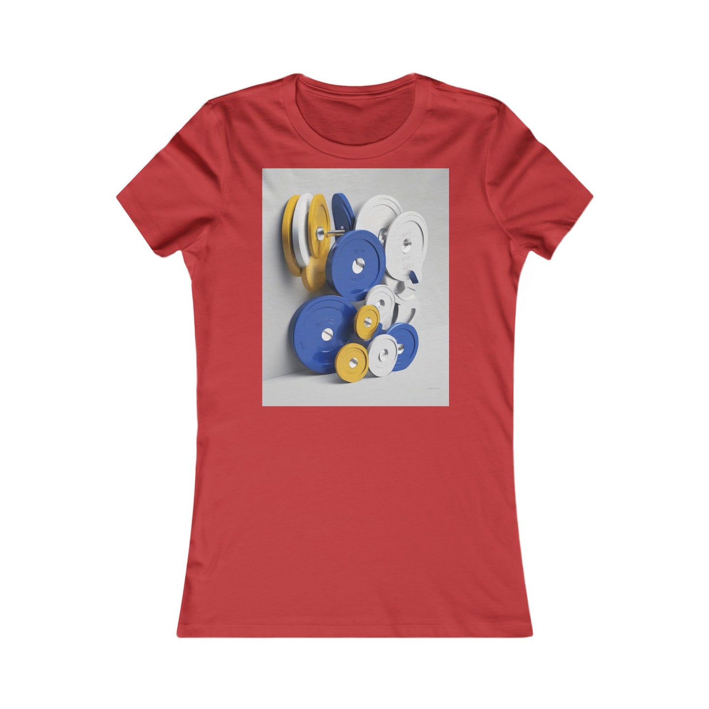 boostlete-field-day-icon-barbell-offset-geometric-0150 — Women's Favorite Tee (B+C 6004)