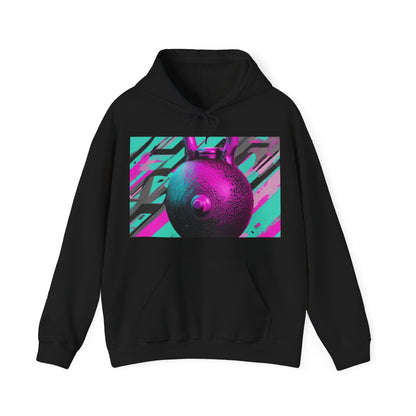 boostlete-mile-by-mile-scene-kettlebell-3d-monoline-1364 — Unisex Heavy Blend Hoodie (G18500)