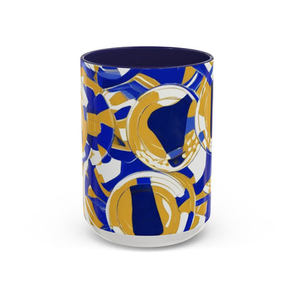 boostlete-field-day-icon-barbell-grainy-line-art-0906 — Accent Mug 11/15oz