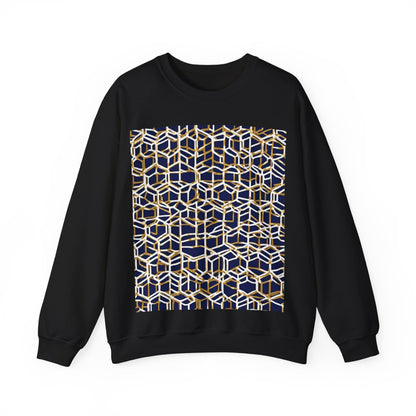 boostlete-am-crew-pattern-hex-industrial-0131 — Unisex Heavy Blend Crewneck Sweatshirt (Gildan)