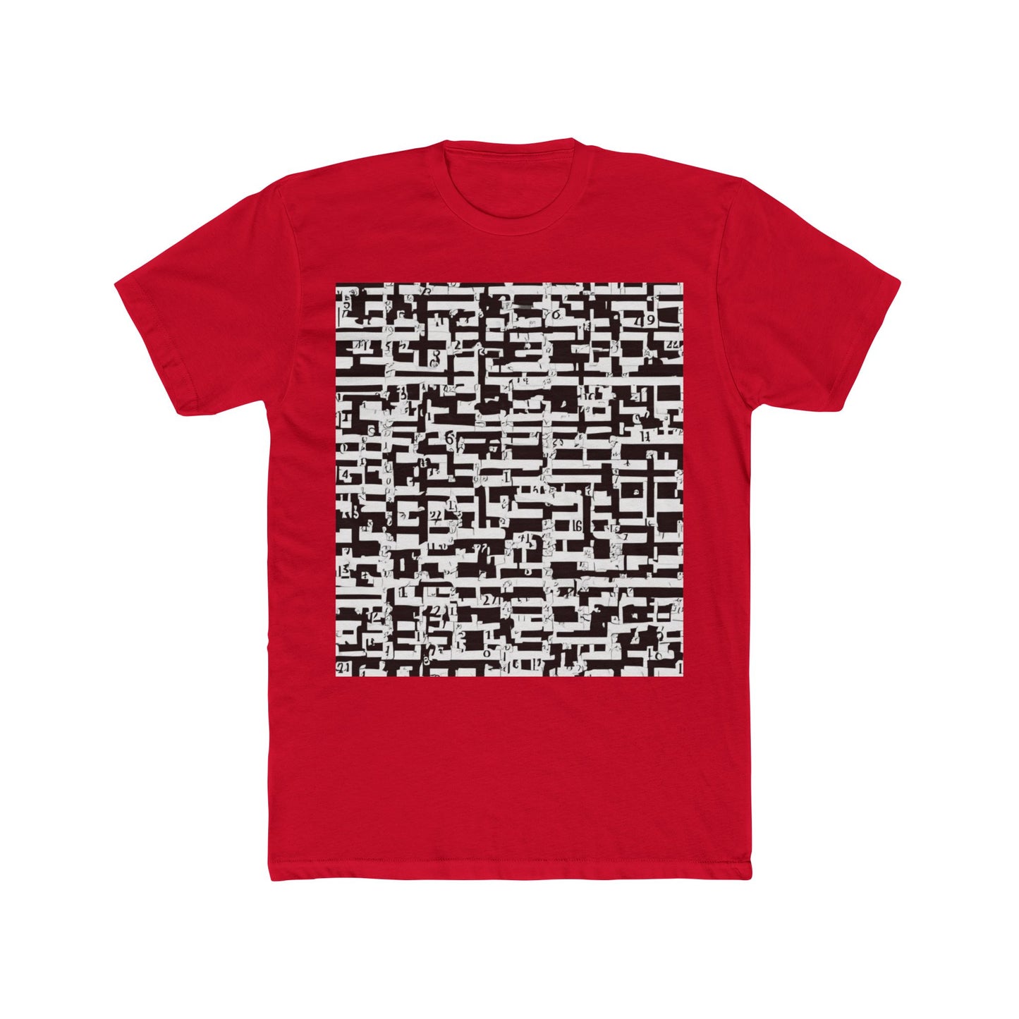 boostlete-iron-intent-pattern-plate-number-badge-0171 — Unisex Cotton Crew Tee (NL 3600)