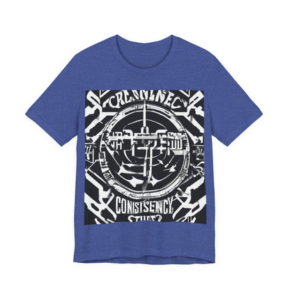 boostlete-am-crew-type-consistency-is-the-flex-centered-industrial-0137 — Unisex Jersey Short Sleeve (B+C 3001)