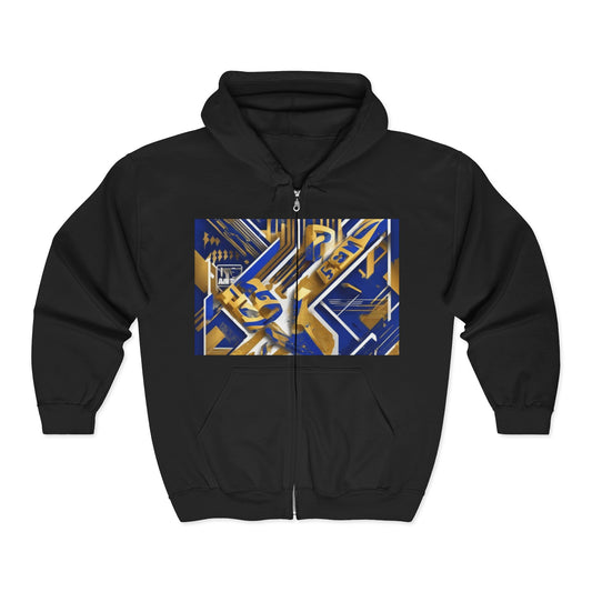 boostlete-am-crew-type-progress-beats-perfect-diagonal-modern-0209 — Unisex Heavy Blend Full-Zip Hooded Sweatshirt