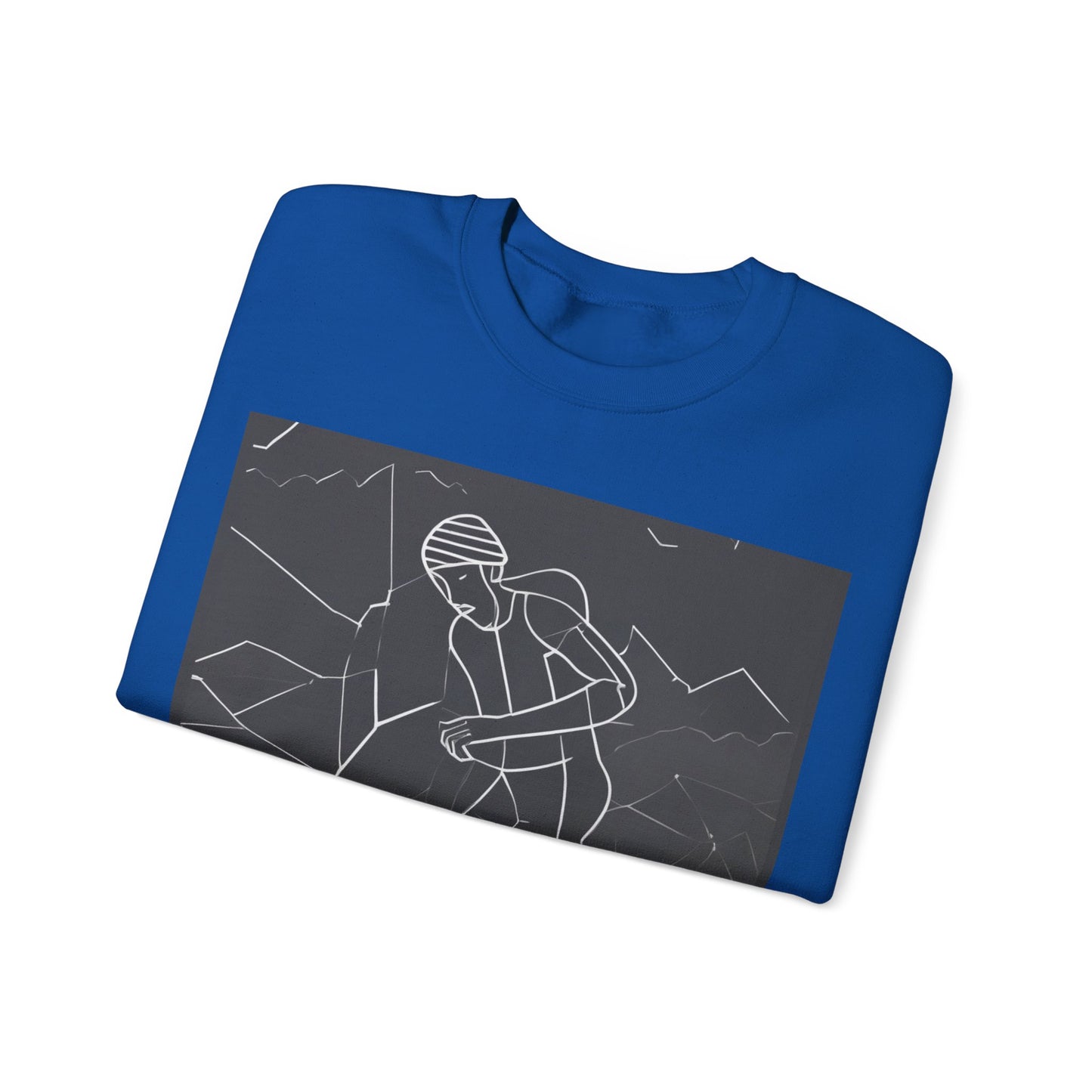 boostlete-pr-season-scene-runner-outline-geometric-1072 — Unisex Heavy Blend Crewneck (G18000)