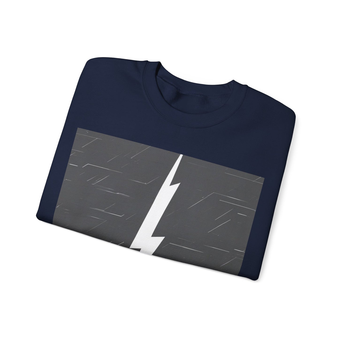 boostlete-am-crew-icon-lightning-glitch-vector-0590 — Unisex Heavy Blend Crewneck (G18000)