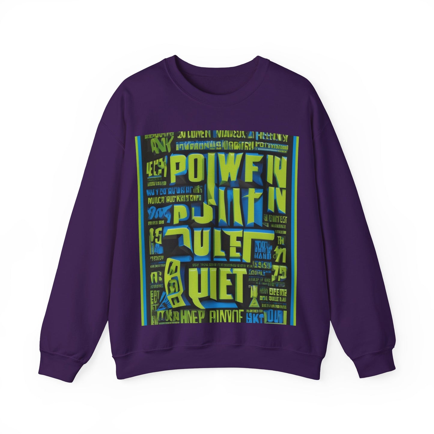 boostlete-am-crew-type-power-in-quiet-arc-paper-1481 — Unisex Heavy Blend Crewneck (G18000)