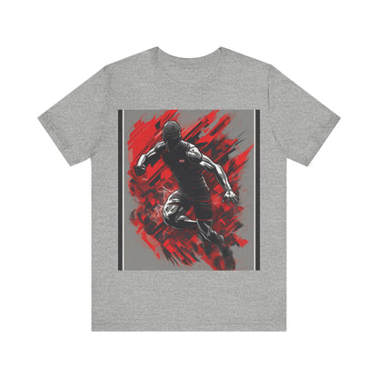 boostlete-field-day-scene-sprinter-glitch-badge-0284 — Unisex Jersey Short Sleeve (B+C 3001)