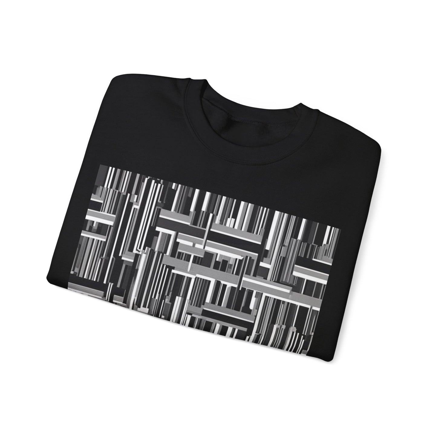 boostlete-recovery-progress-pattern-barcode-isometric-1023 — Unisex Heavy Blend Crewneck (G18000)