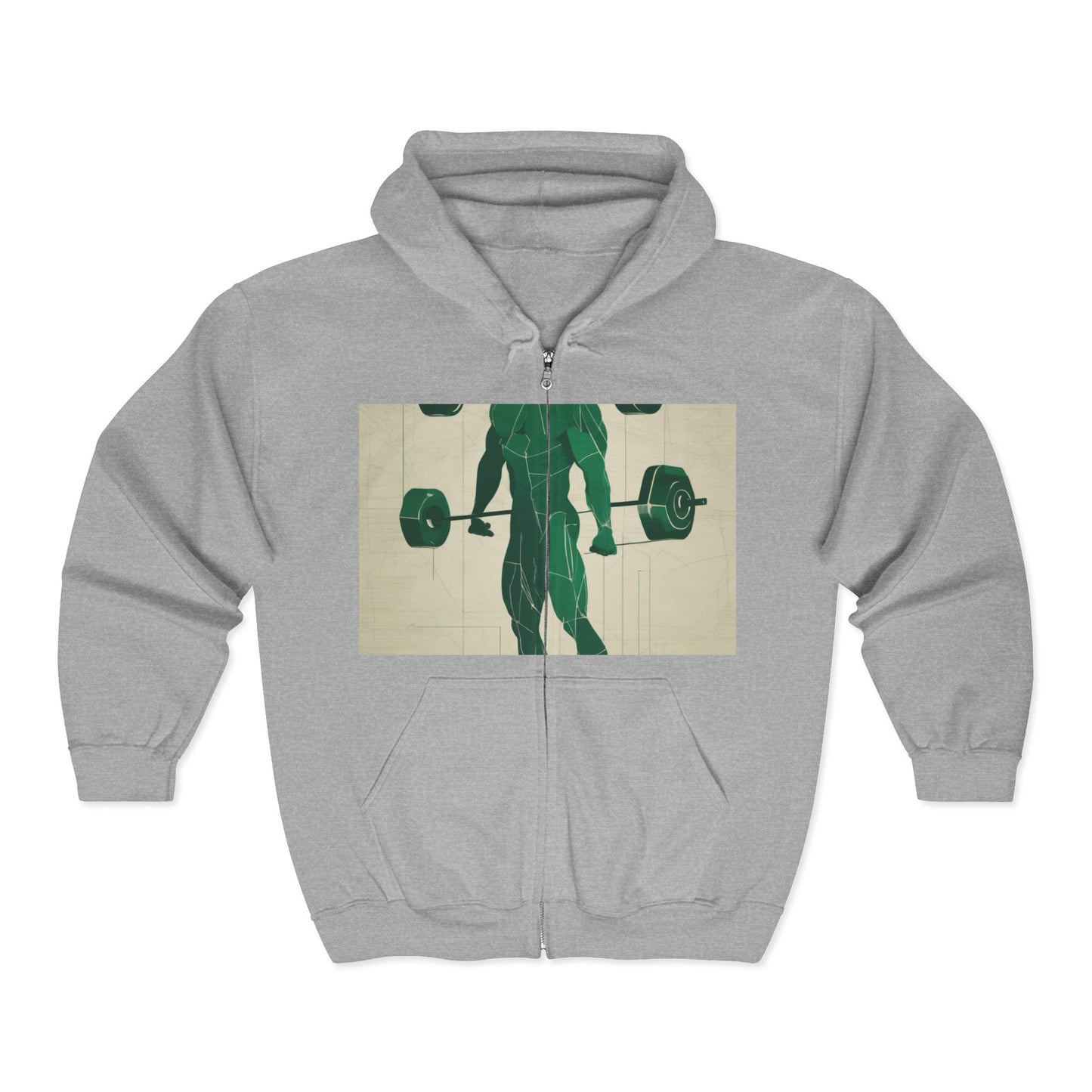 boostlete-boost-mode-scene-deadlift-glitch-blueprint-0044 — Unisex Heavy Blend Full-Zip Hooded Sweatshirt