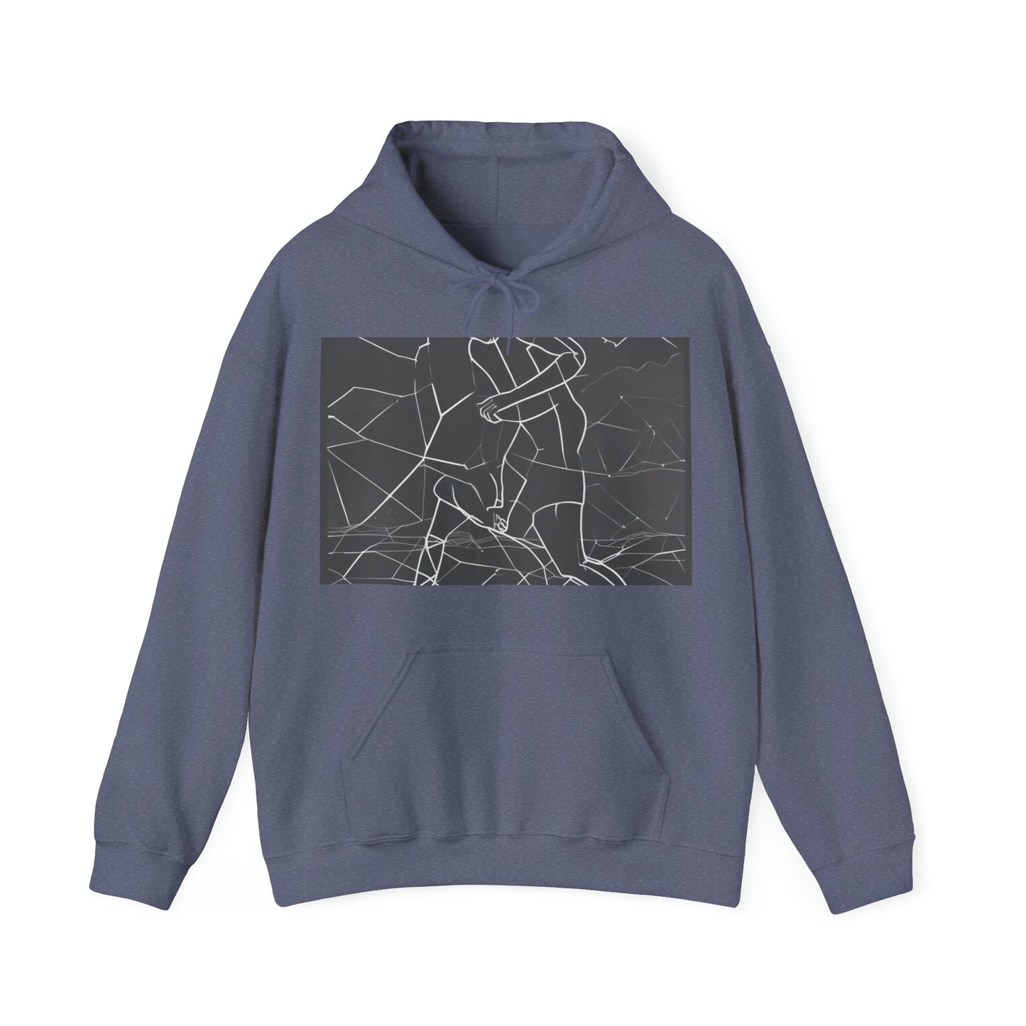 boostlete-pr-season-scene-runner-outline-geometric-1072 — Unisex Heavy Blend Hoodie (G18500)