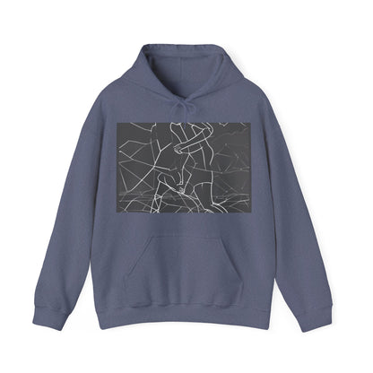 boostlete-pr-season-scene-runner-outline-geometric-1072 — Unisex Heavy Blend Hoodie (G18500)