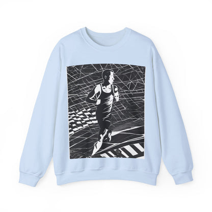 boostlete-headspace-scene-marathoner-speed-geometric-0816 — Unisex Heavy Blend Crewneck (G18000)
