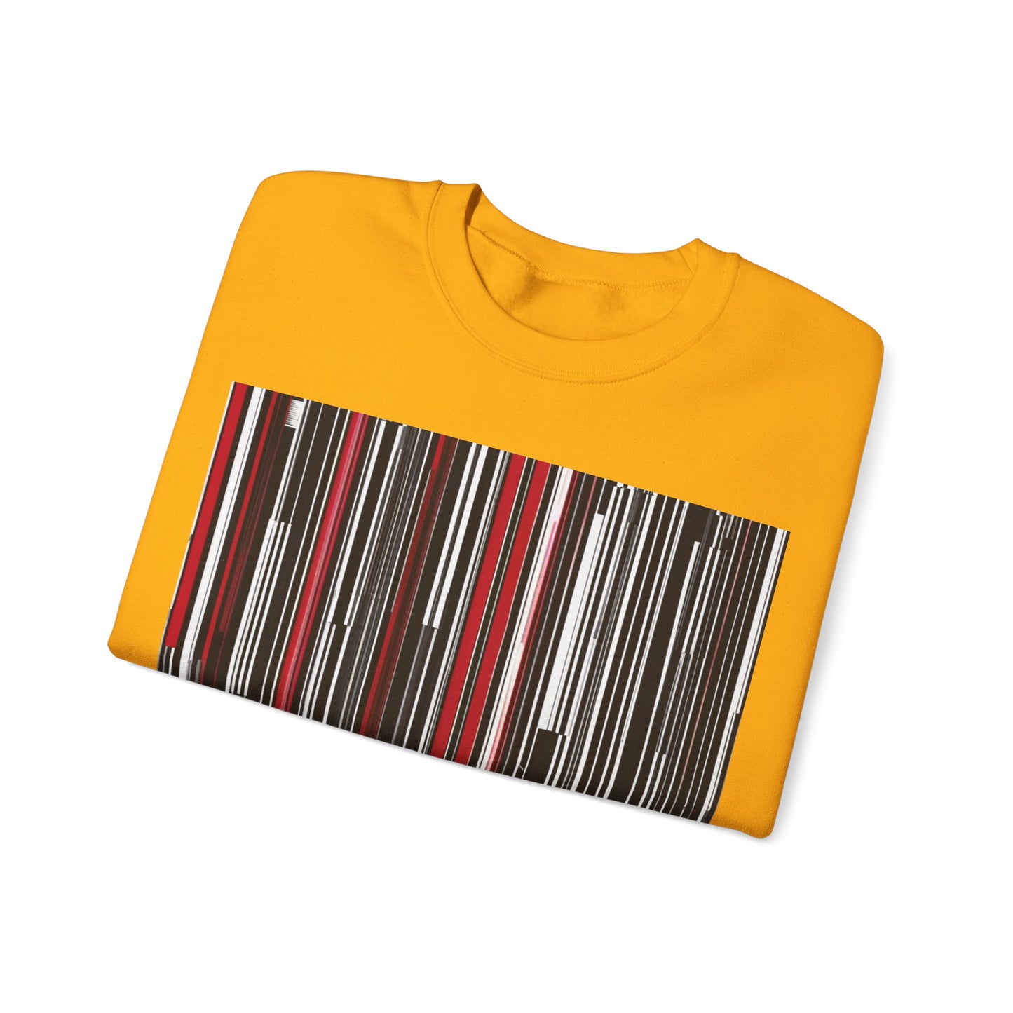 boostlete-am-crew-pattern-barcode-athletic-0911 — Unisex Heavy Blend Crewneck (G18000)