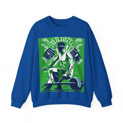boostlete-am-crew-scene-rower-grainy-bold-0172 — Unisex Heavy Blend Crewneck Sweatshirt (Gildan)