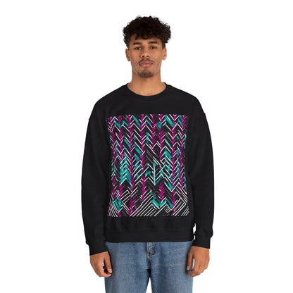 boostlete-recovery-progress-pattern-chevron-retro-0243 — Unisex Heavy Blend Crewneck (G18000)