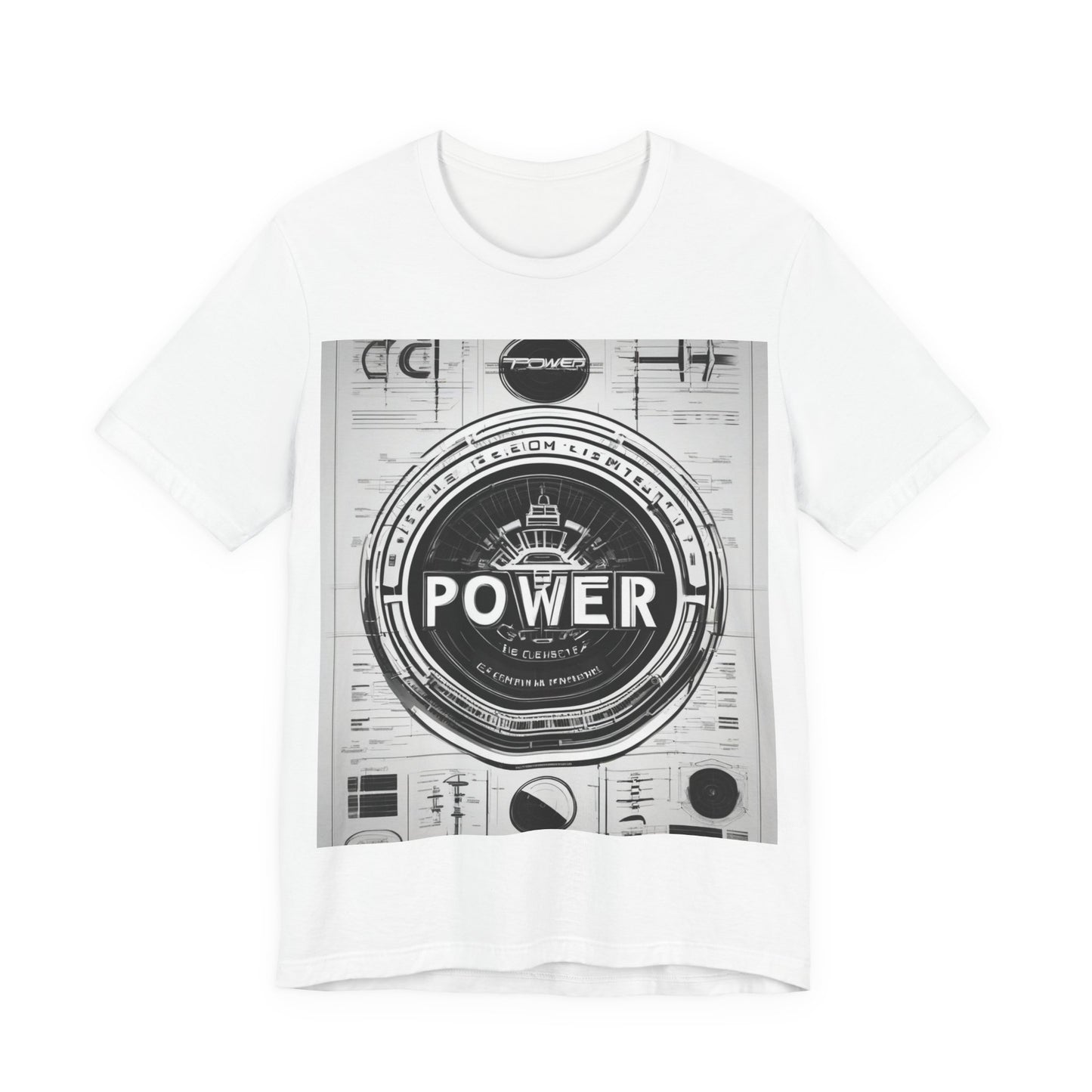 boostlete-boost-mode-type-power-in-quiet-badge-blueprint-0245 — Unisex Jersey Short Sleeve (B+C 3001)