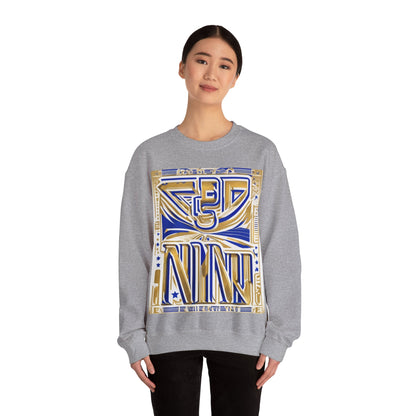 boostlete-boost-mode-type-earned-not-given-outline-over-solid-line-art-0005 — Unisex Heavy Blend Crewneck Sweatshirt (Gildan)