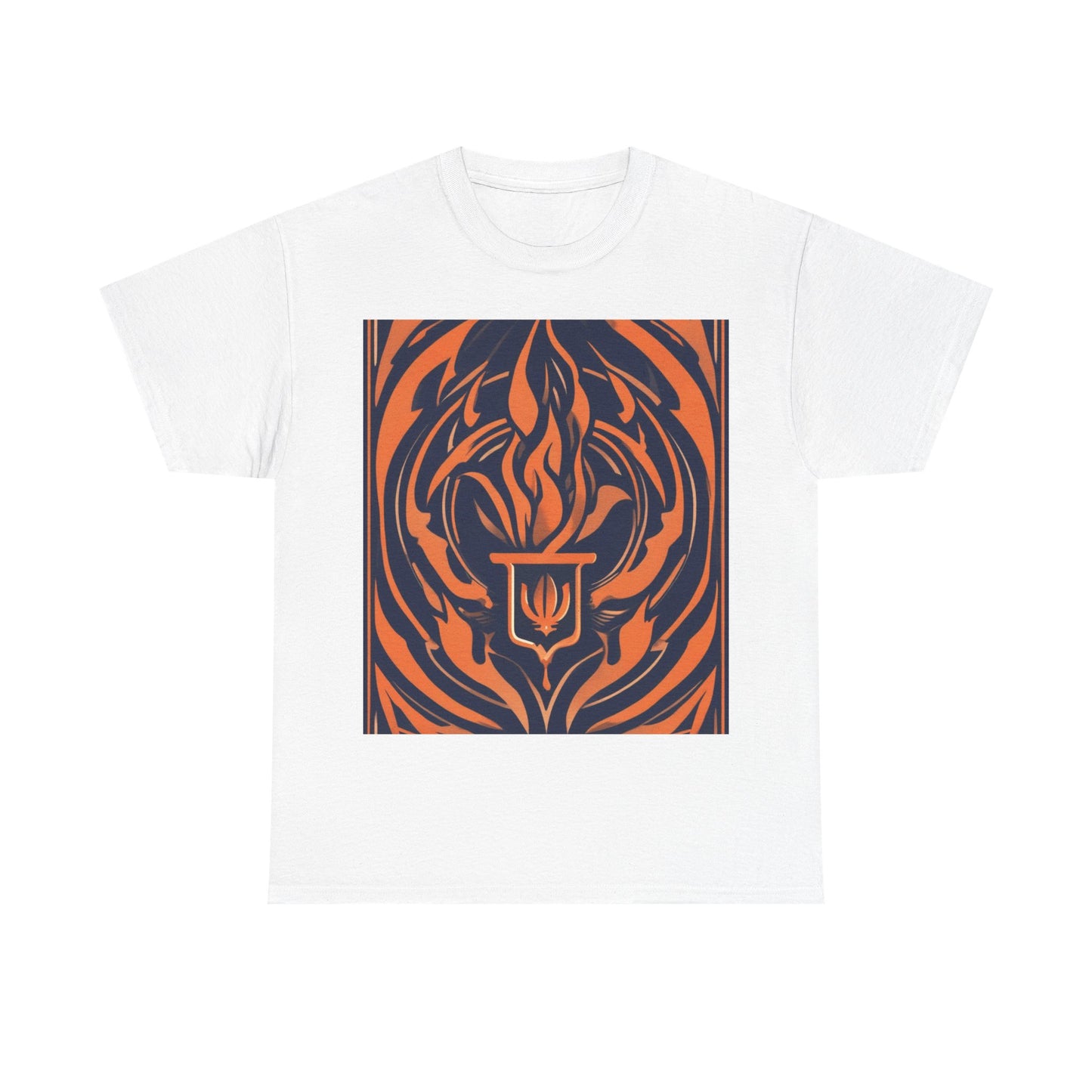 boostlete-quiet-power-icon-flame-duotone-athletic-0158 — Unisex Heavy Cotton Tee (Gildan 5000)