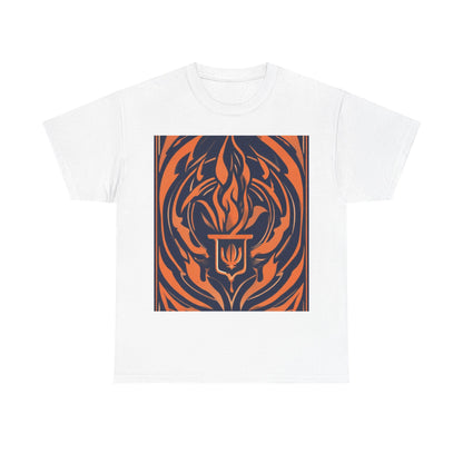 boostlete-quiet-power-icon-flame-duotone-athletic-0158 — Unisex Heavy Cotton Tee (Gildan 5000)