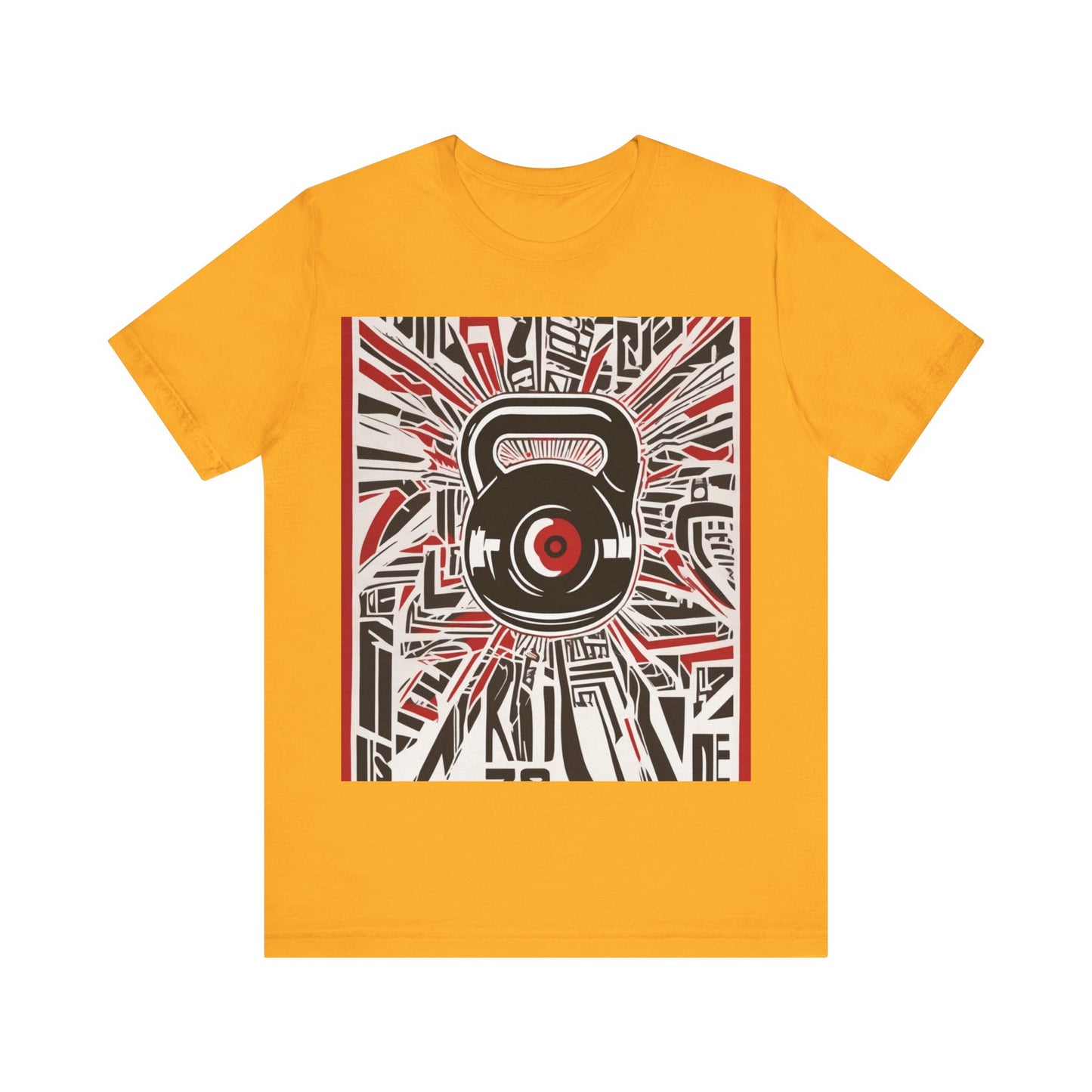 boostlete-recovery-progress-icon-kettlebell-outline-industrial-0366 — Unisex Jersey Short Sleeve (B+C 3001)