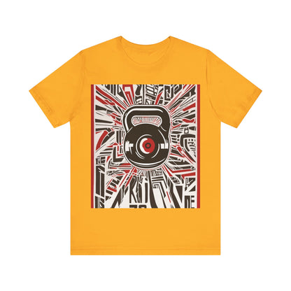 boostlete-recovery-progress-icon-kettlebell-outline-industrial-0366 — Unisex Jersey Short Sleeve (B+C 3001)