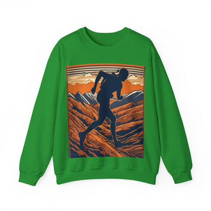 boostlete-iron-intent-scene-trail-3d-retro-0764 — Unisex Heavy Blend Crewneck (G18000)