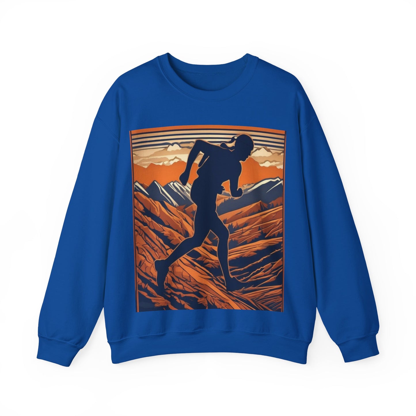 boostlete-iron-intent-scene-trail-3d-retro-0764 — Unisex Heavy Blend Crewneck (G18000)