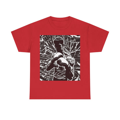 boostlete-boost-mode-scene-boxer-glitch-paper-0084 — Unisex Heavy Cotton Tee (Gildan 5000)