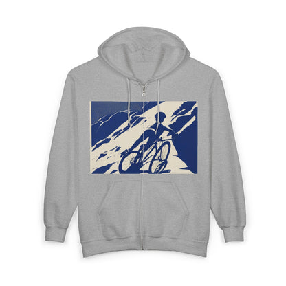 boostlete-am-crew-scene-cyclist-offset-bold-0008 — Unisex Heavy Blend Full-Zip Hooded Sweatshirt