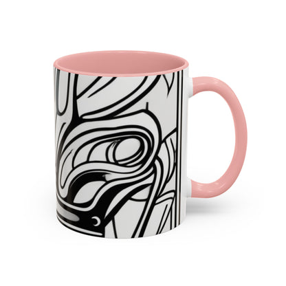 boostlete-boost-mode-icon-crown-offset-line-art-0190 — Accent Mug 11oz/15oz