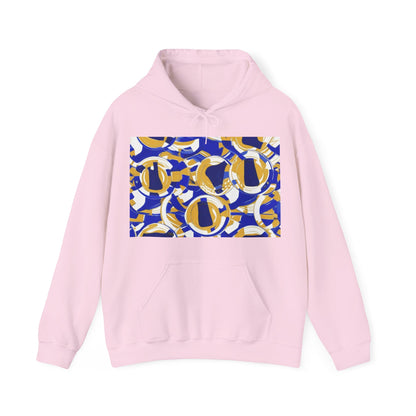 boostlete-field-day-icon-barbell-grainy-line-art-0906 — Unisex Heavy Blend Hoodie (G18500)