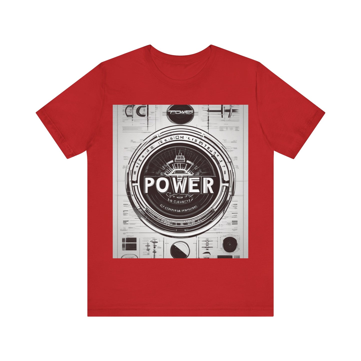 boostlete-boost-mode-type-power-in-quiet-badge-blueprint-0245 — Unisex Jersey Short Sleeve (B+C 3001)