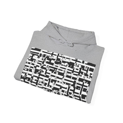 boostlete-iron-intent-pattern-plate-number-badge-0171 — Unisex Heavy Blend Hooded Sweatshirt (Gildan)