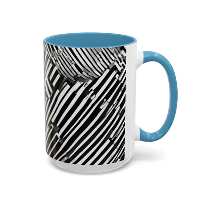 boostlete-mile-by-mile-pattern-barcode-monoline-0059 — Accent Mug 11oz/15oz