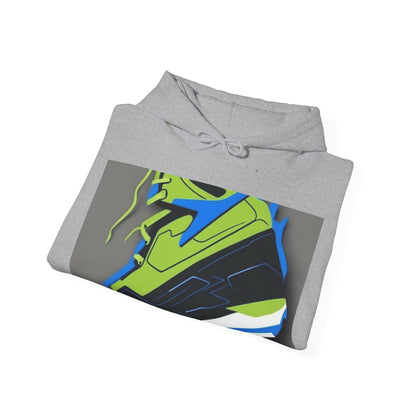 boostlete-quiet-power-icon-sneaker-duotone-paper-0066 — Unisex Heavy Blend Hooded Sweatshirt (Gildan)