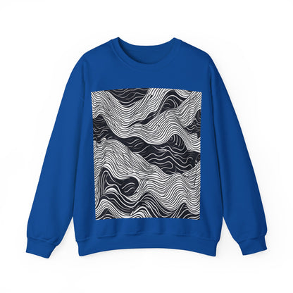 boostlete-field-day-pattern-topographic-line-art-0239 — Unisex Heavy Blend Crewneck Sweatshirt (Gildan)