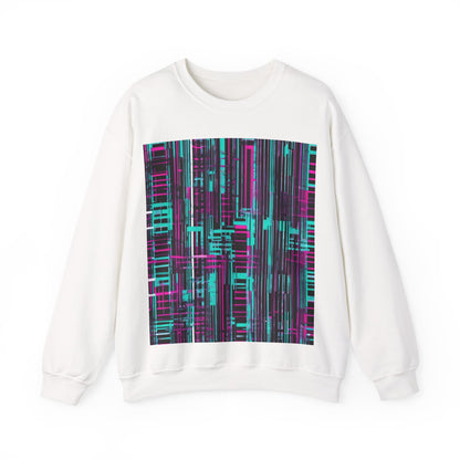 boostlete-field-day-pattern-barcode-retro-0275 — Unisex Heavy Blend Crewneck Sweatshirt (Gildan)