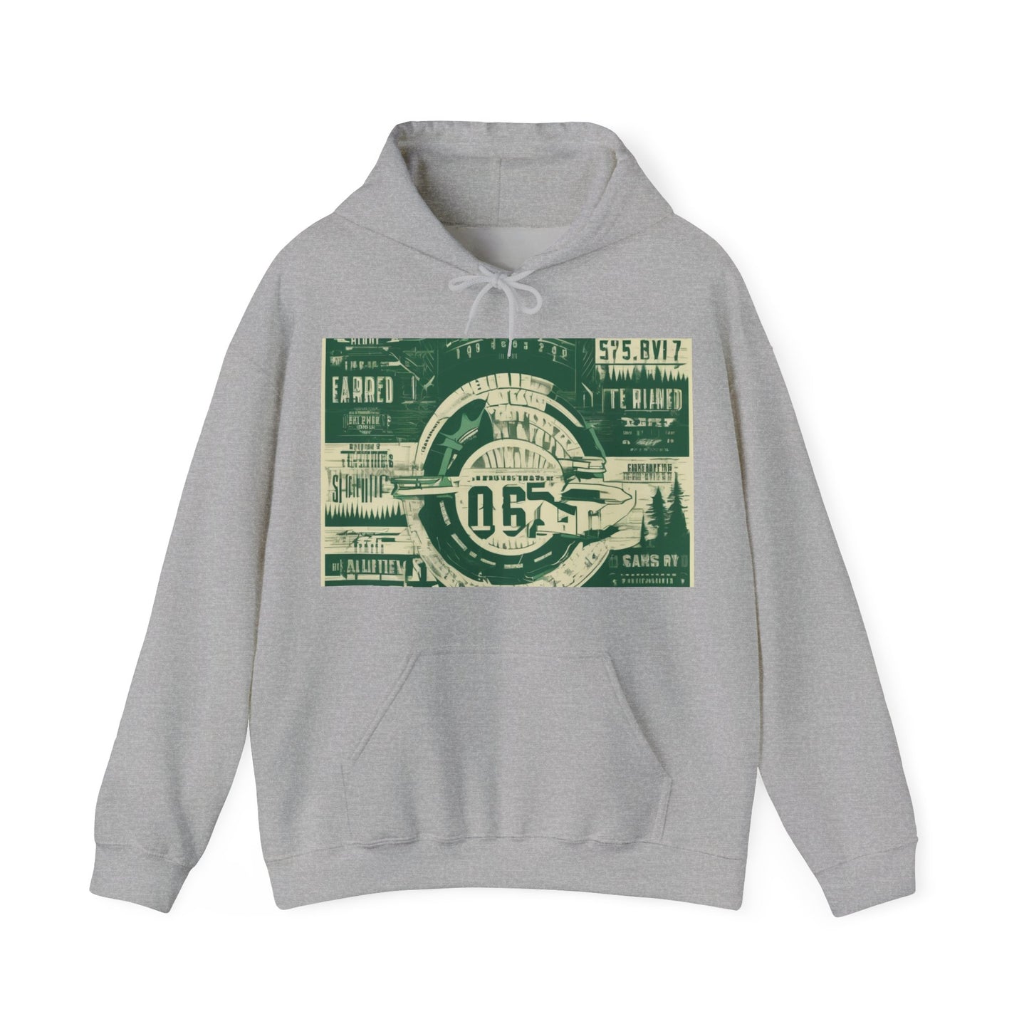 boostlete-mile-by-mile-type-fast-is-earned-big-blueprint-0041 — Unisex Heavy Blend Hooded Sweatshirt (Gildan)