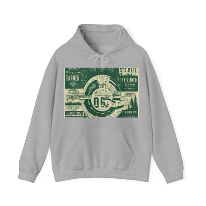 boostlete-mile-by-mile-type-fast-is-earned-big-blueprint-0041 — Unisex Heavy Blend Hooded Sweatshirt (Gildan)