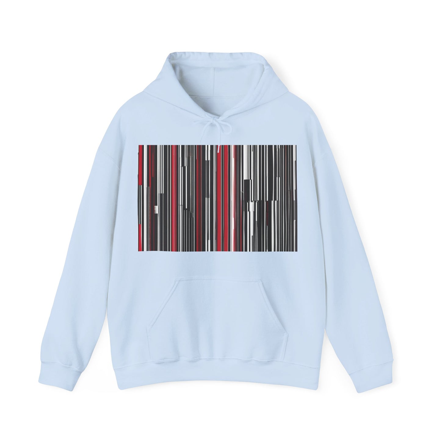 boostlete-am-crew-pattern-barcode-athletic-0911 — Unisex Heavy Blend Hoodie (G18500)