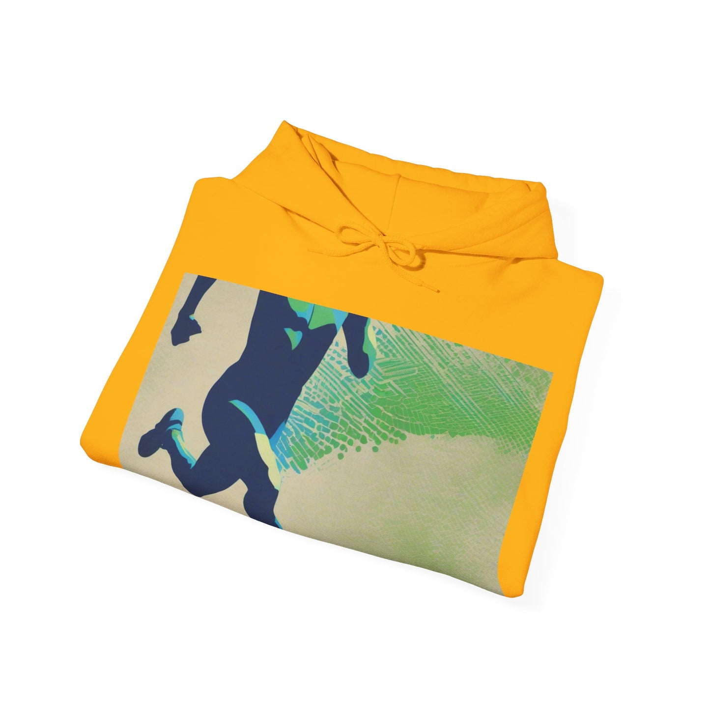 boostlete-am-crew-scene-sprinter-halftone-engraved-0092 — Unisex Heavy Blend Hooded Sweatshirt (Gildan)